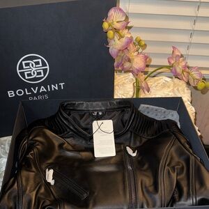 Women's Black Lamb Skin Moto Jacket